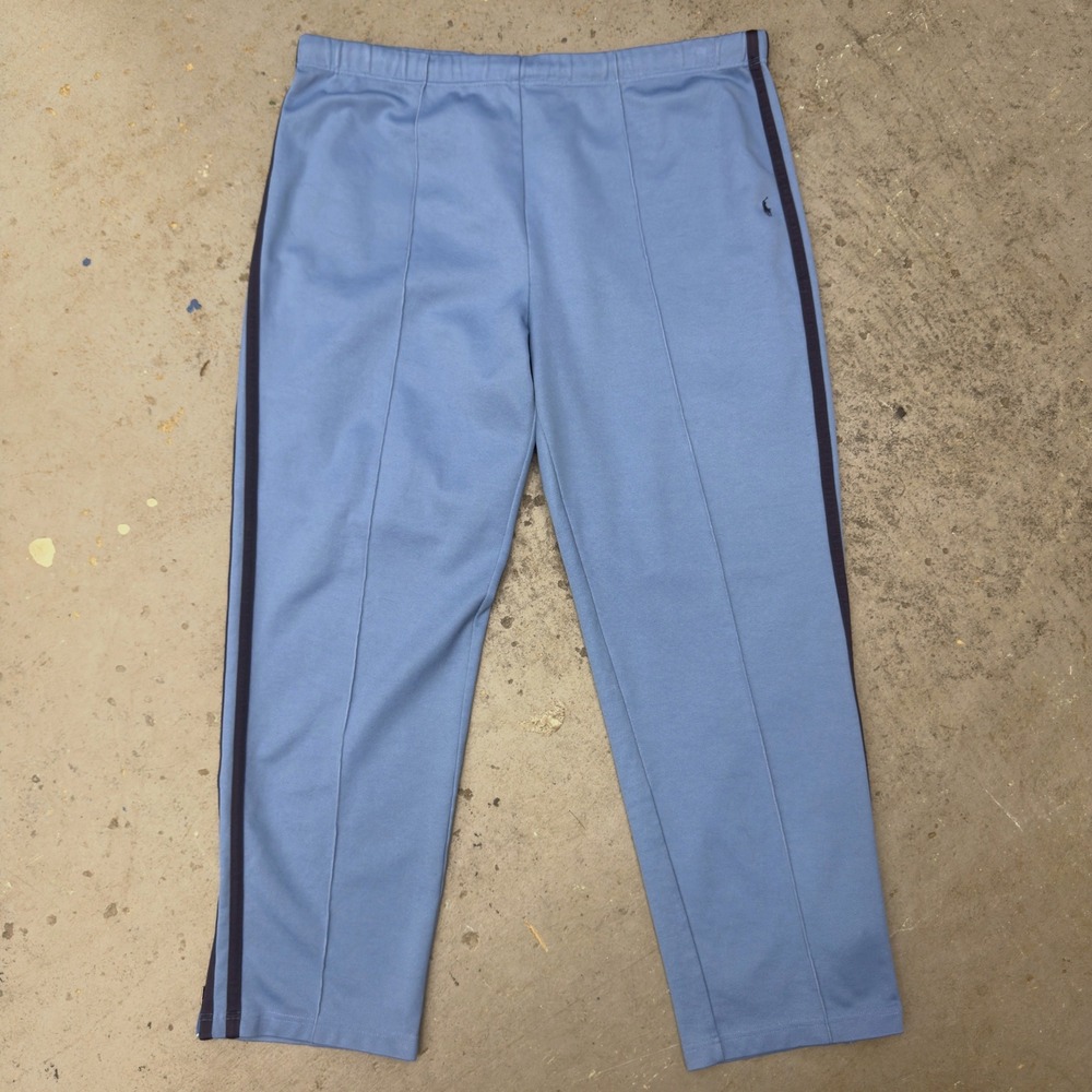 Polo Sport Ralph Lauren Vintage Track Pants Blue Navy Stripe XL Ankle Zip Mens